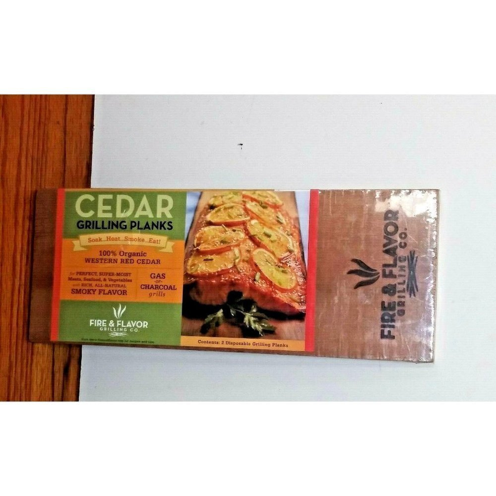 CEDAR GRILLING PLANKS BUNDLE 2 PACK 15" Fire & Flavor NEW in package